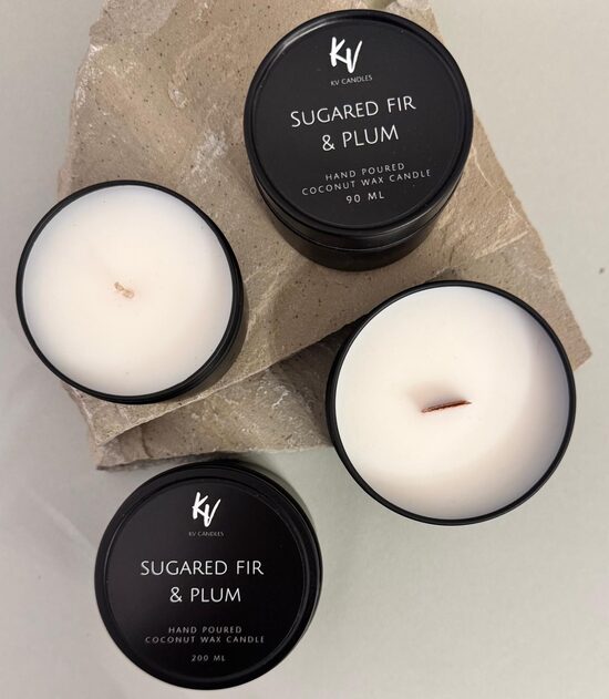 Scented candle "SUGARED FIR & PLUM"